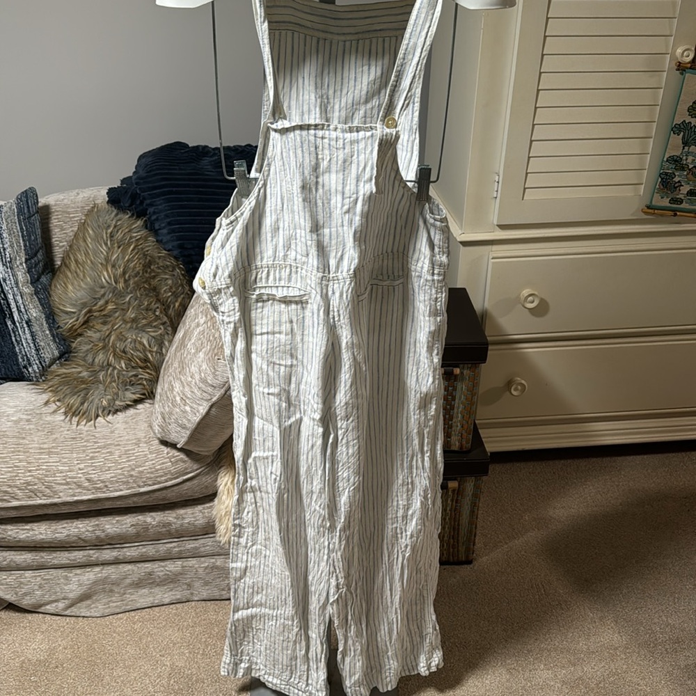 Cute overalls in cotton striped - Picture 3 of 5
